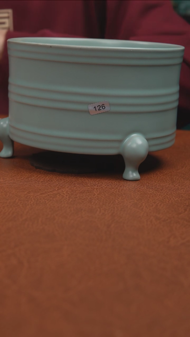 【闪购商品】杯汝州原产地原矿釉大瑕三足樽福利