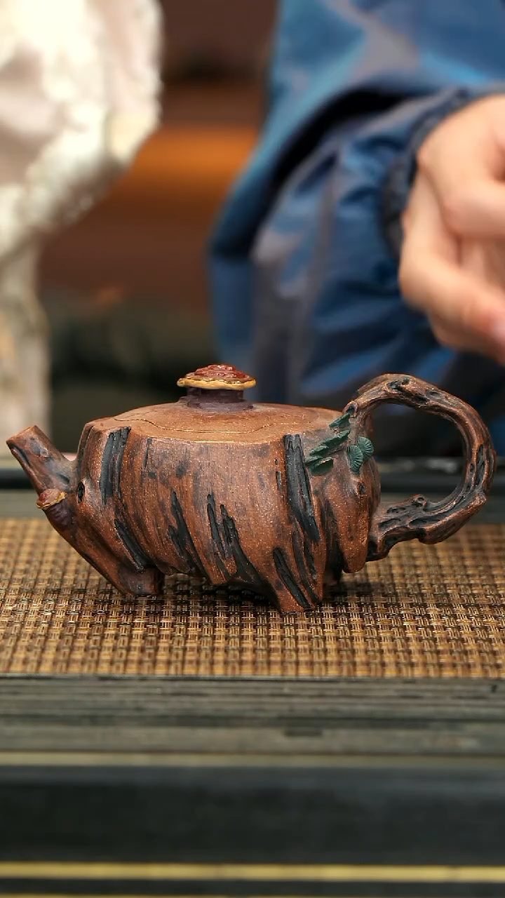 【闪购商品】紫砂茶壶WXT35灵芝松桩 段泥