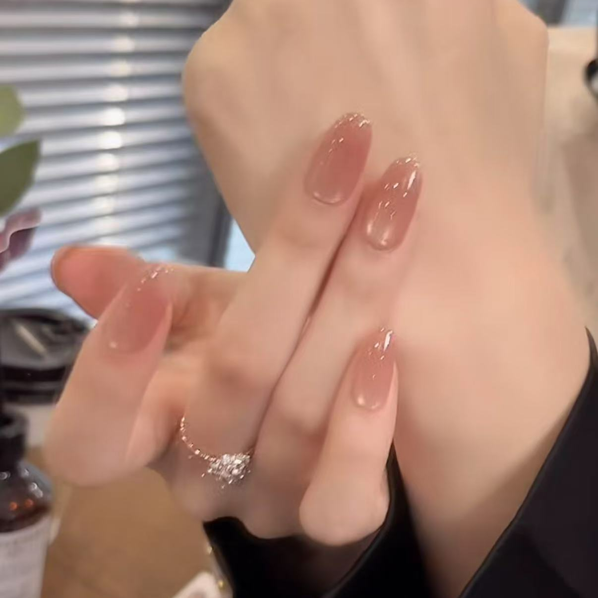 （蜜桃冻）春季新款穿戴美甲高级裸色轻奢
