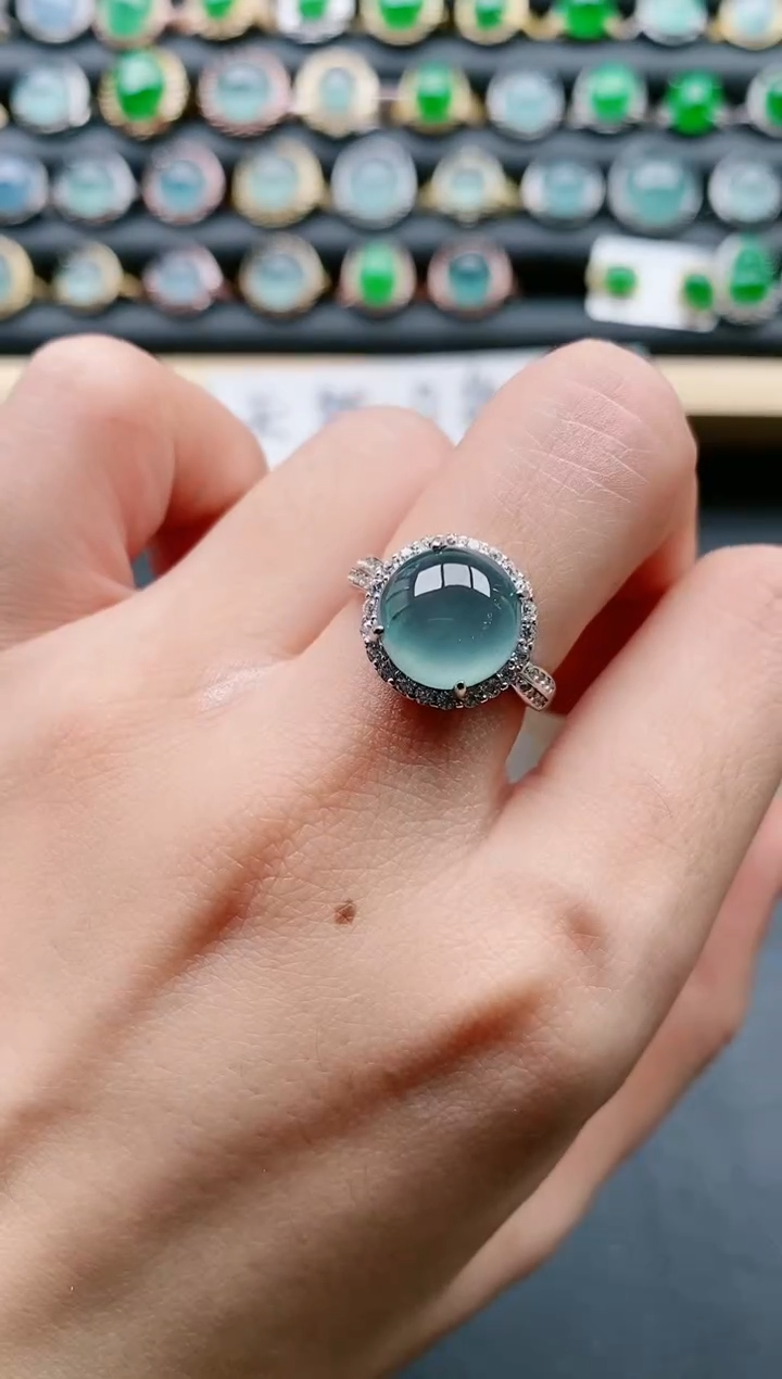 【闪购商品】翡翠戒指银S925镶嵌1111111