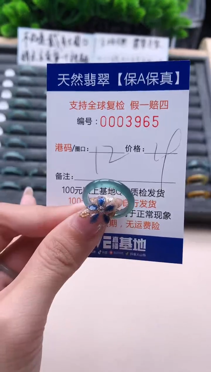 未镶嵌戒指翡翠3965