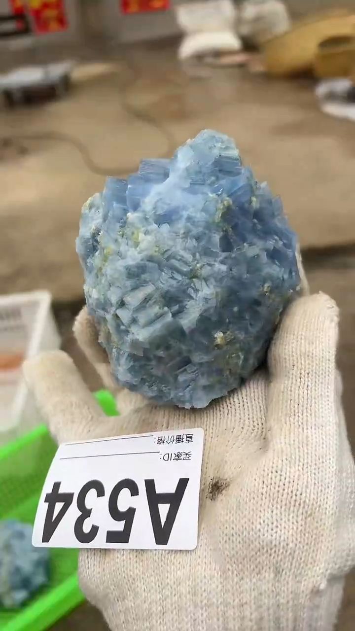 【闪购商品】水晶摆件未镶嵌蓝jing石  534