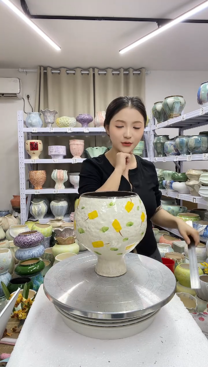 【微瑕开裂】【12.31】花盆链接高：  18口：12.5