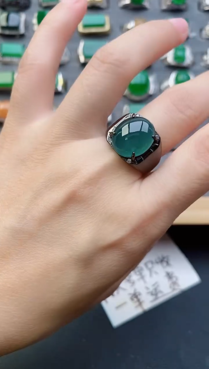 【闪购商品】翡翠戒指银S925镶嵌321321