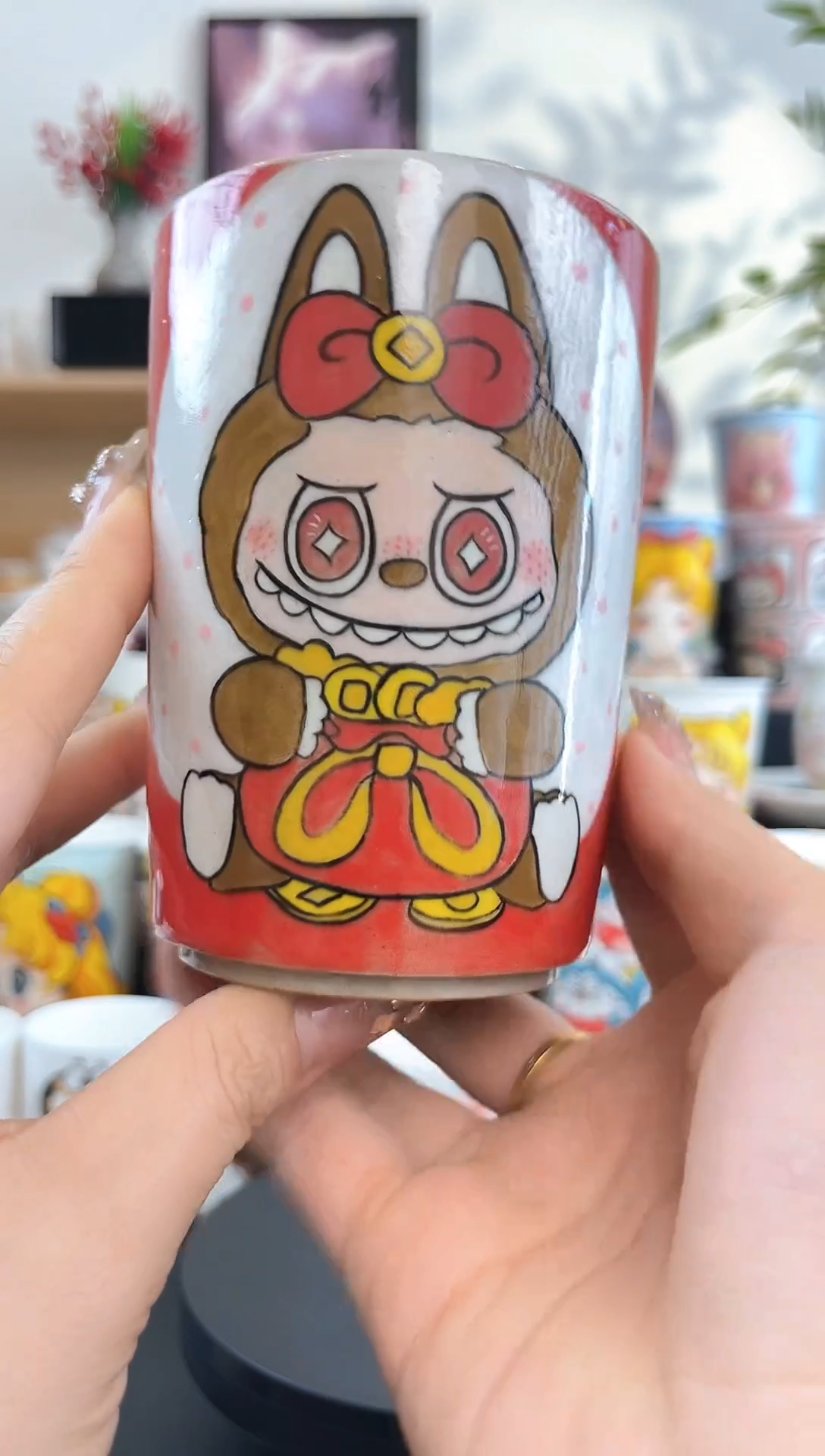 【闪购商品】摆件手工手绘陶瓷小杯杯