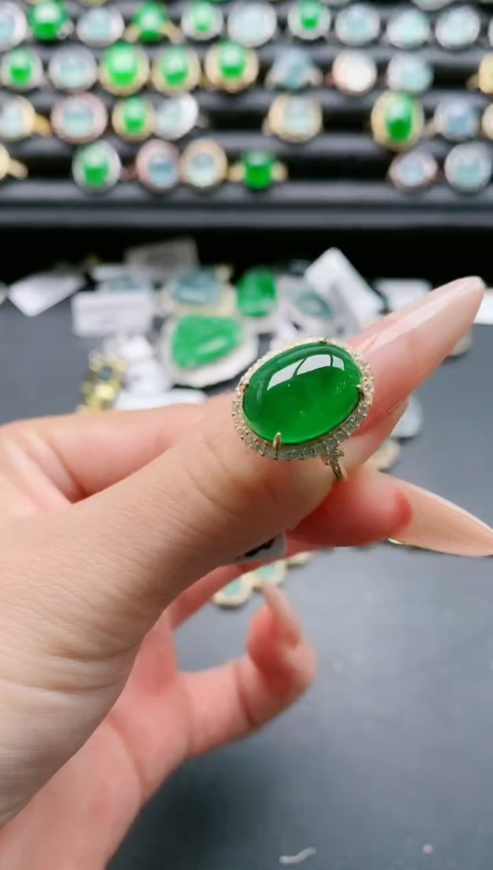 【闪购商品】翡翠戒指银S925镶嵌11111