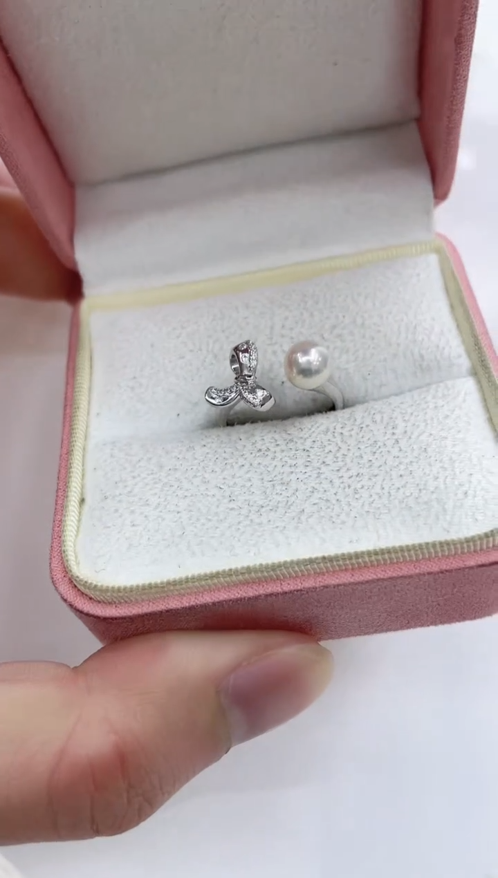 【闪购商品】海水珍珠戒指银S925镶嵌海水珍珠戒指
