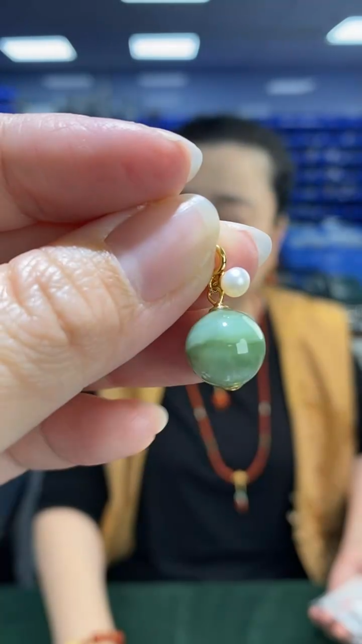 吊坠(不含链)银S925镶嵌和田玉Q01338