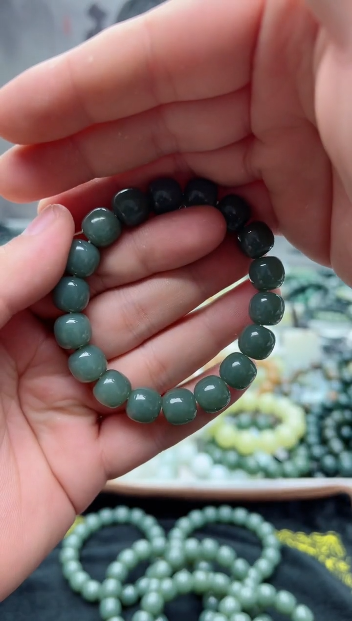 手串未镶嵌和田玉纯天然新疆且末蓝12