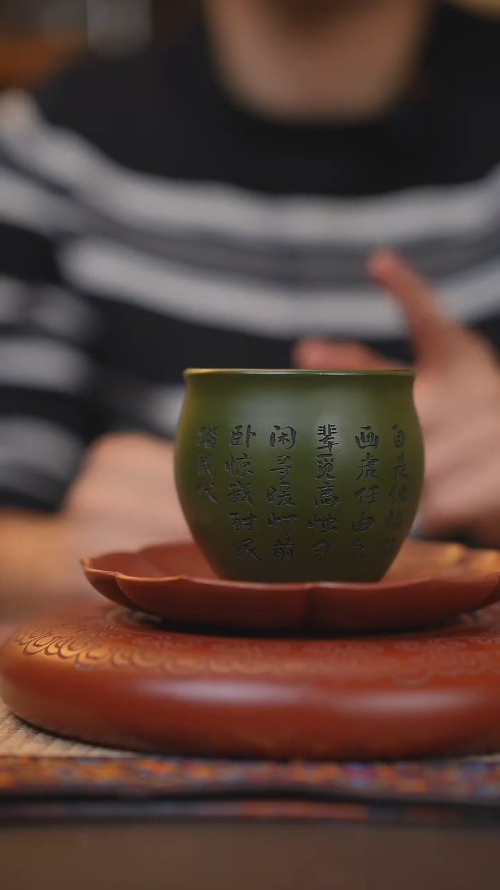 紫砂茶叶罐猫咪主人杯