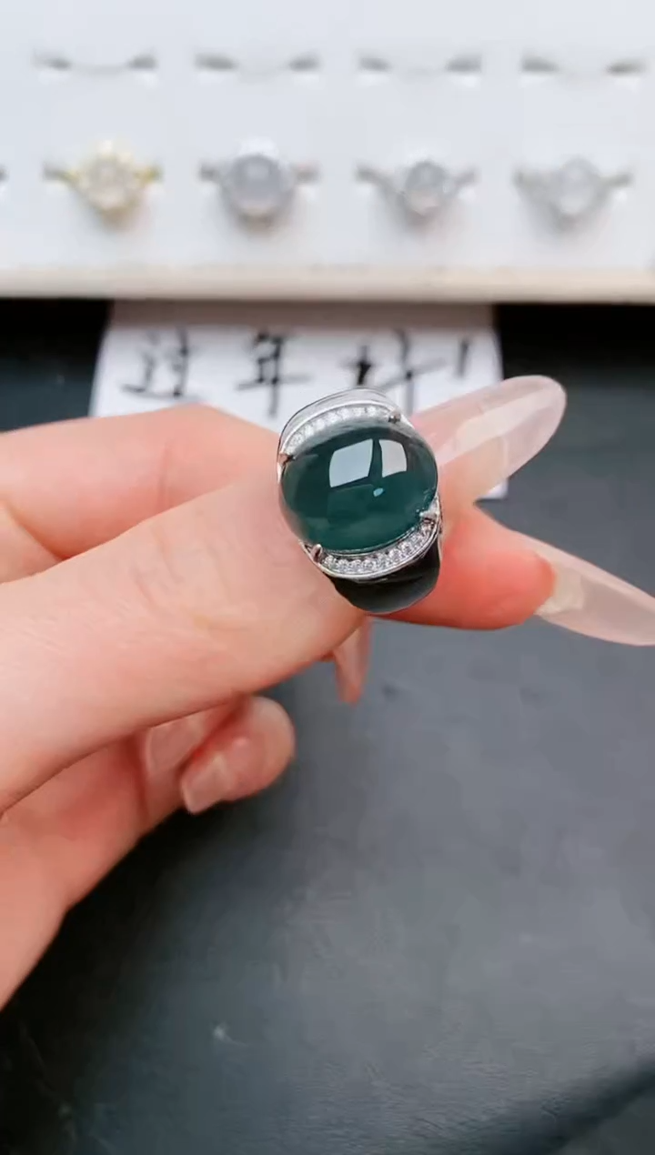 【闪购商品】翡翠戒指银S925镶嵌....