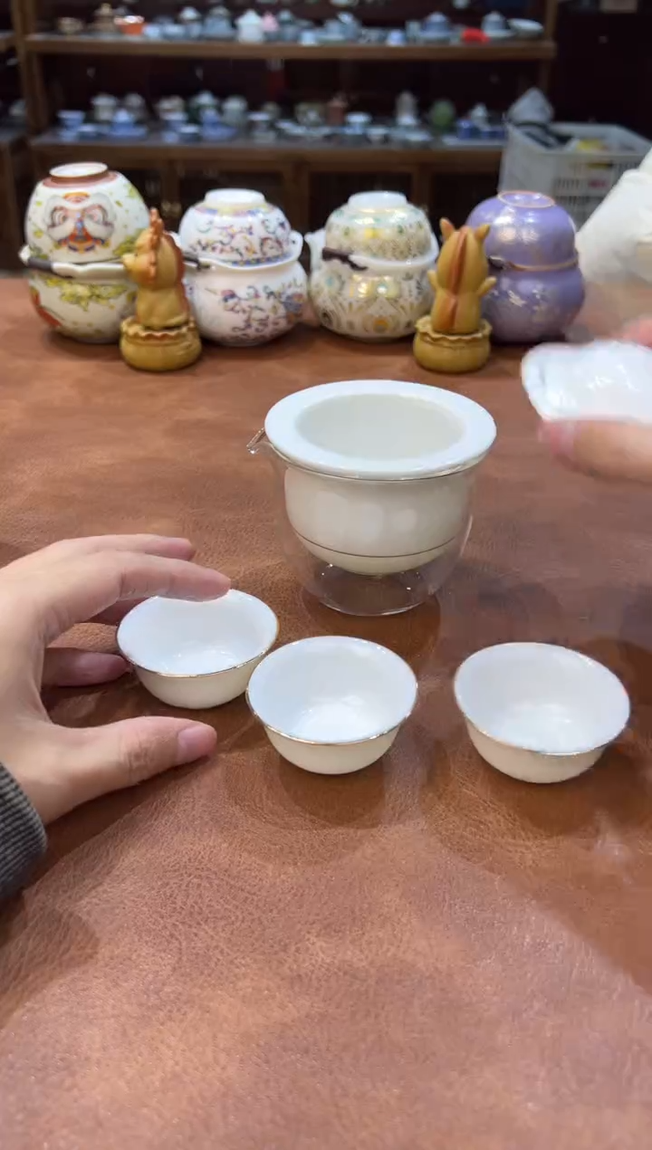 真的很便宜会开片的旅行茶具