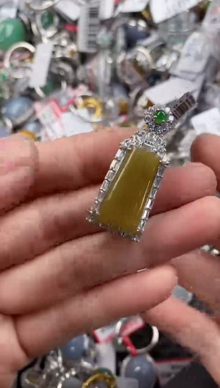 银S925镶嵌戒指翡翠222   10