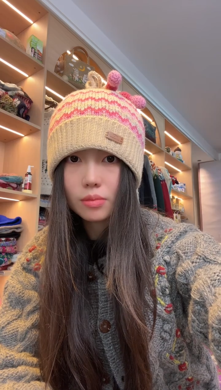 羊毛美利奴白粉好事发生帽