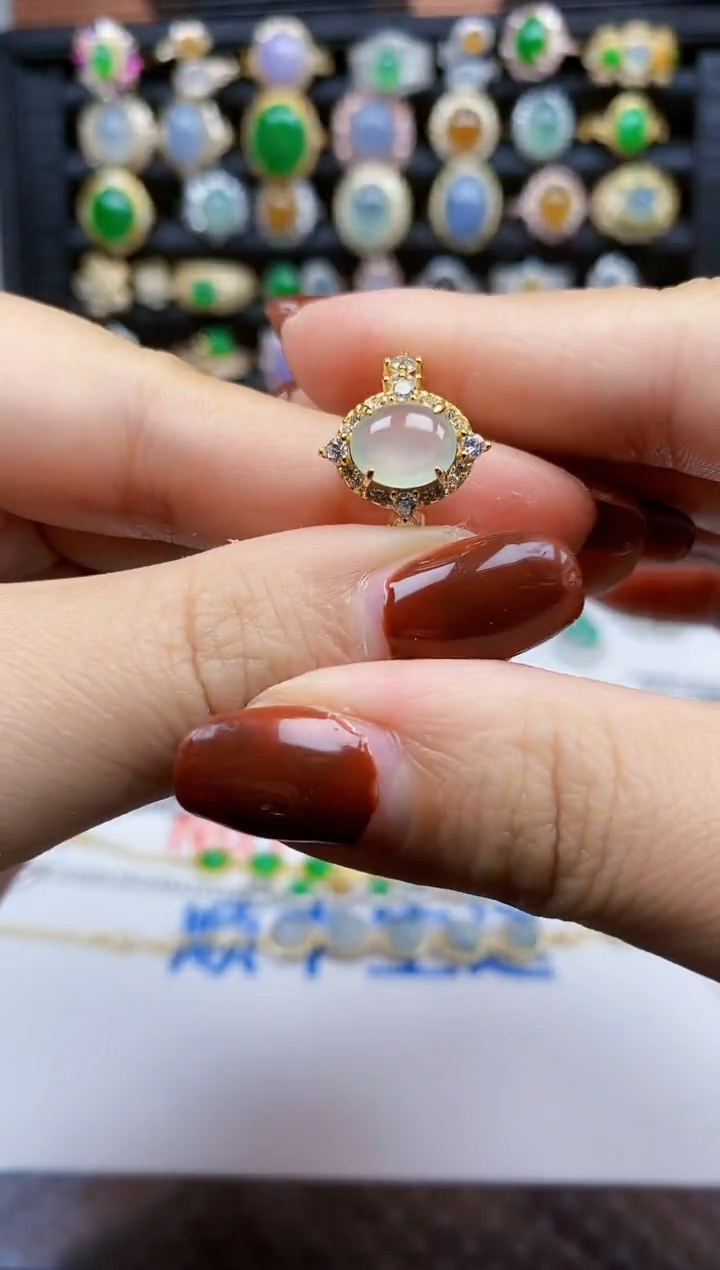 银S925镶嵌戒指翡翠78