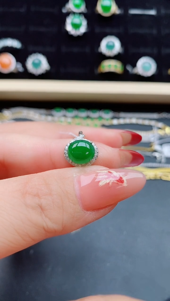 【闪购商品】翡翠戒指银S925镶嵌321321