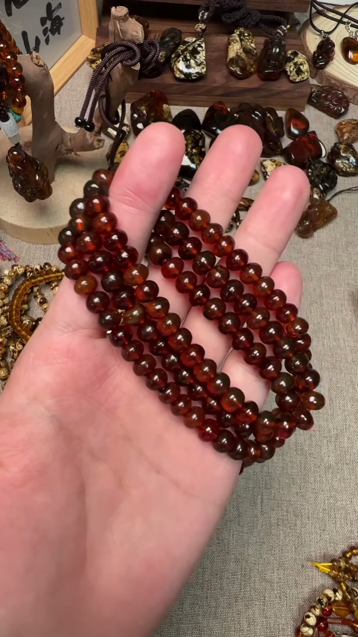 【闪购商品】琥珀手串未镶嵌抚顺琥珀血珀