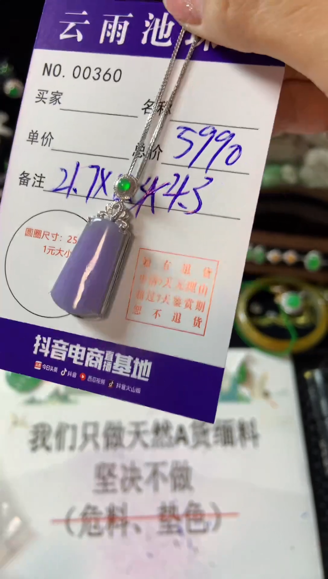【闪购商品】翡翠颈饰18K金镶嵌翡翠