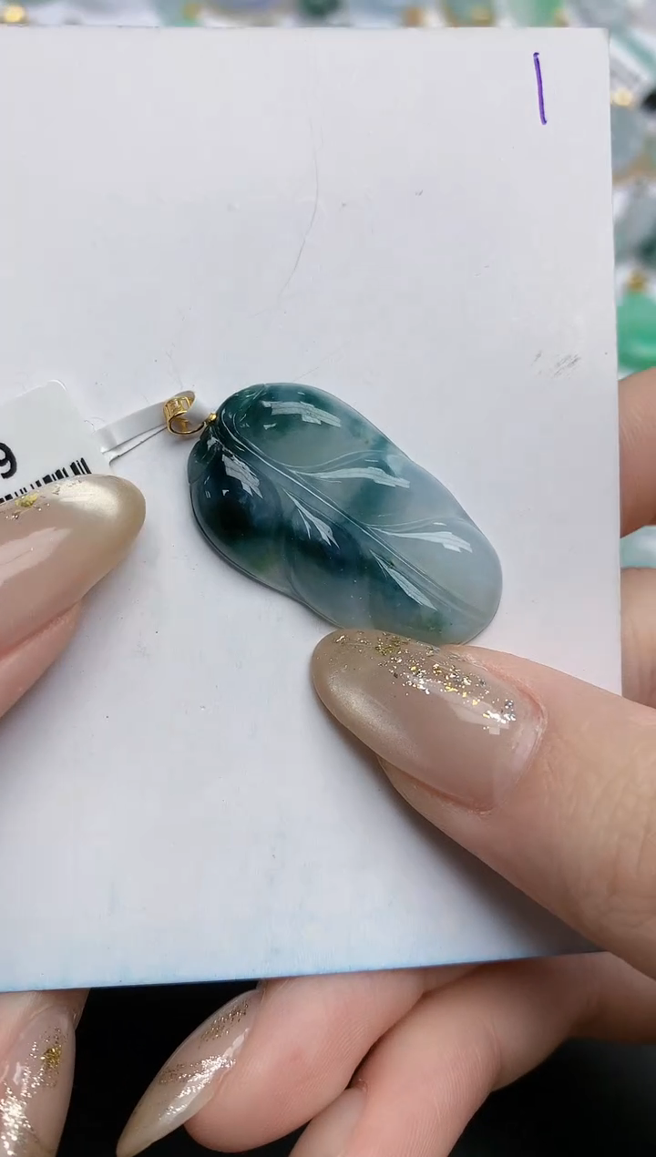 【闪购商品】翡翠颈饰18K金镶嵌天然缅甸翡翠A货