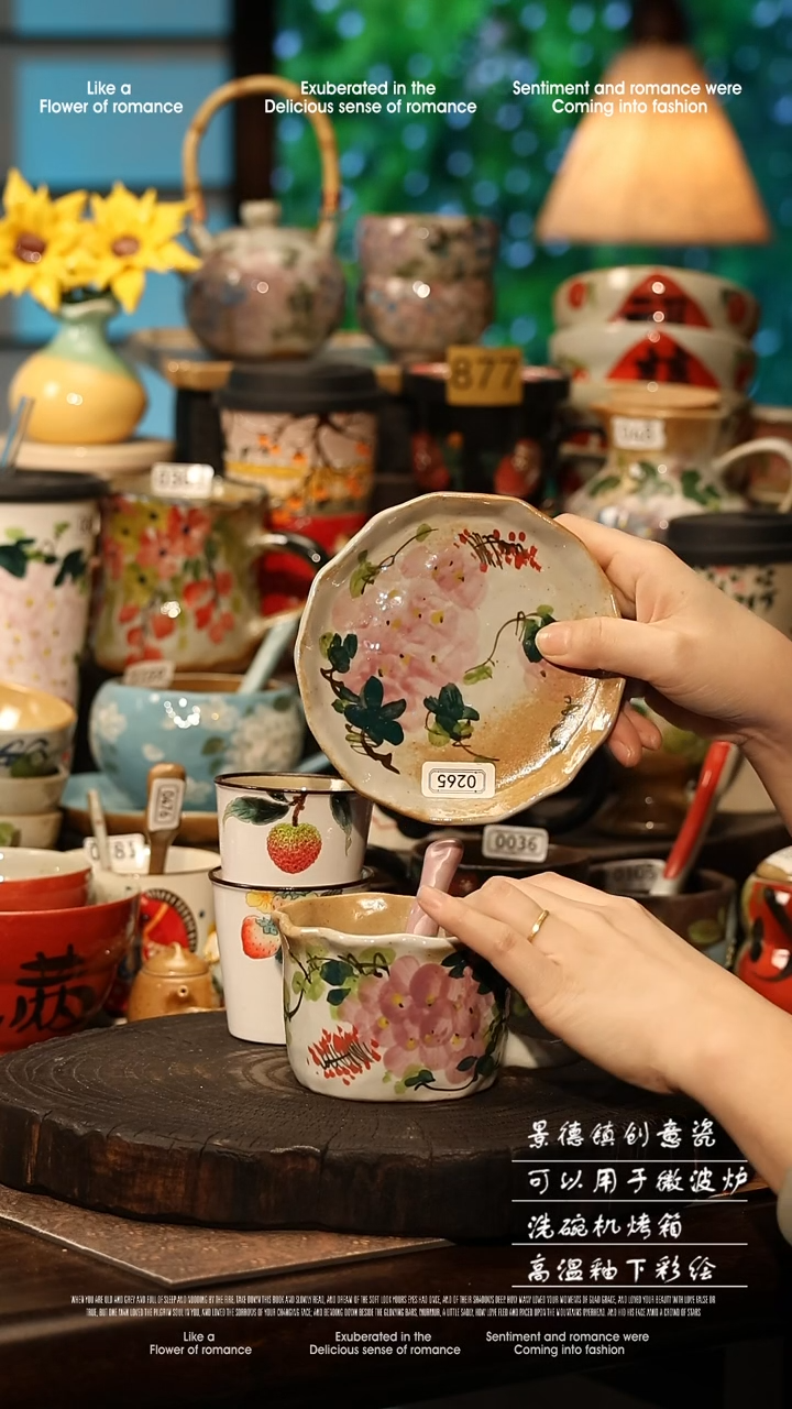 陶瓷景德镇高温釉下彩手工手绘款式@A0265@