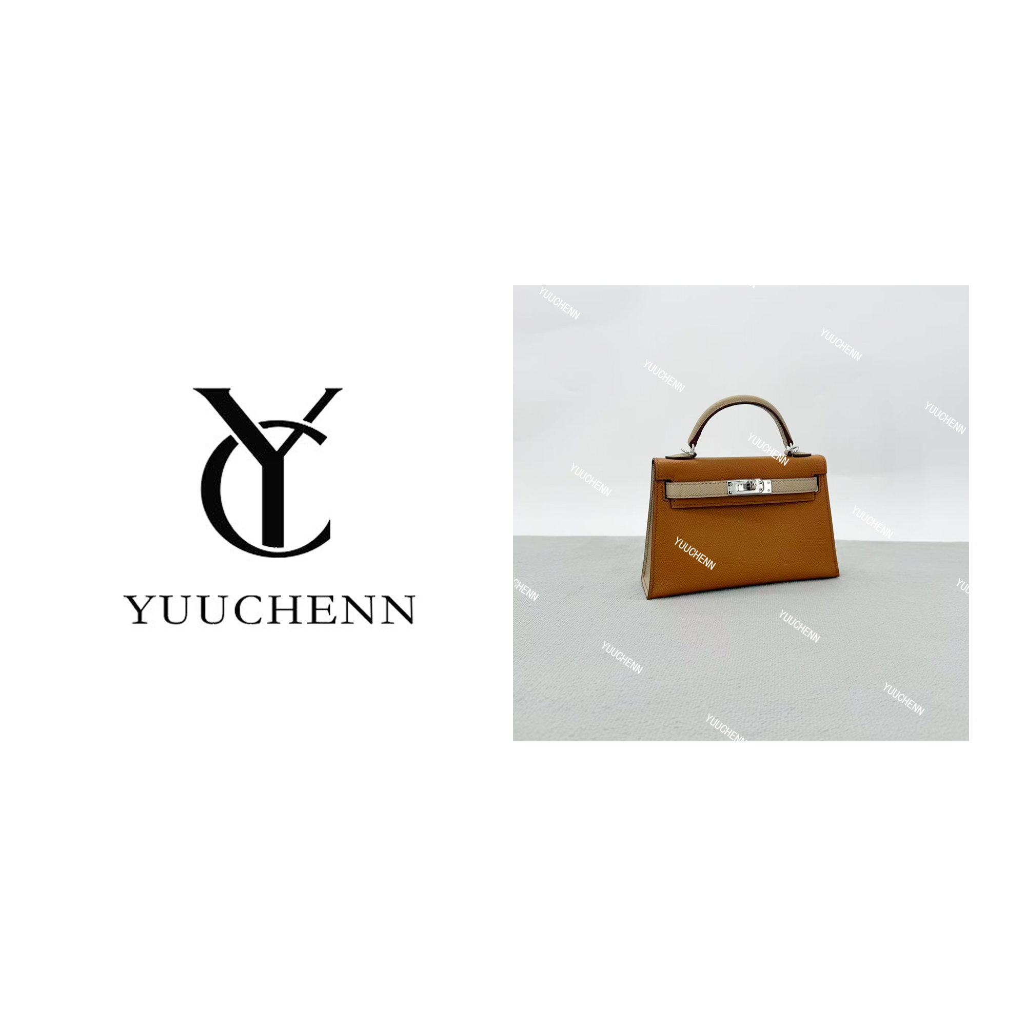 YUUCHENN/19cm原创设计高定真皮包 HH7735