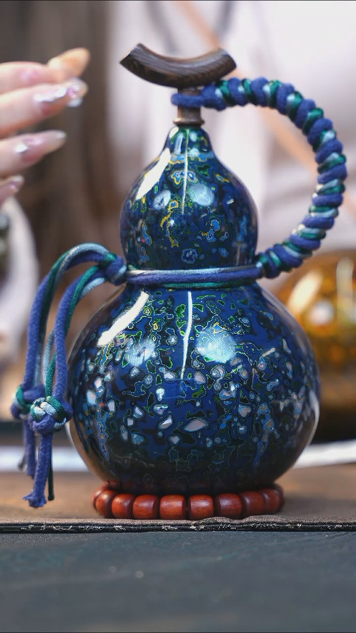 【闪购商品】WY227漆艺酒葫芦不包手串及旋转底座