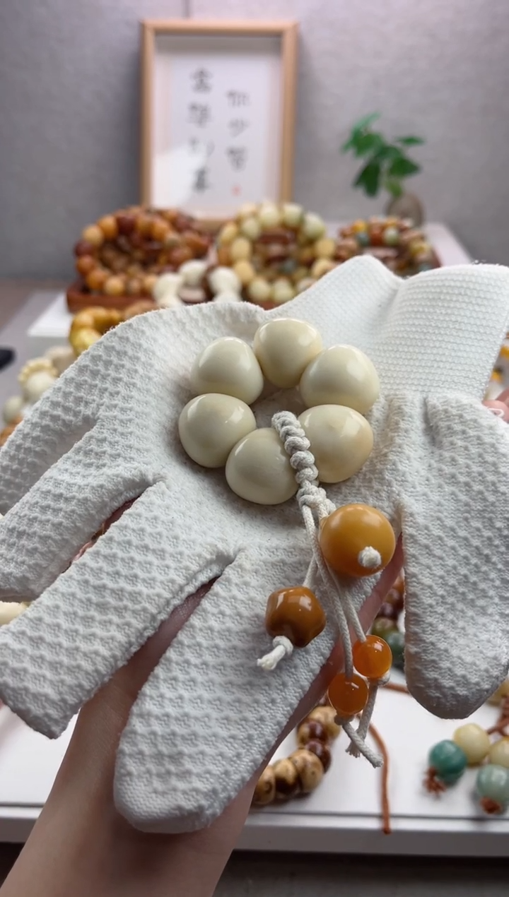 【闪购商品】菩提根/象牙果手串象牙果蒜瓣肠+猫猫头21mm手捻