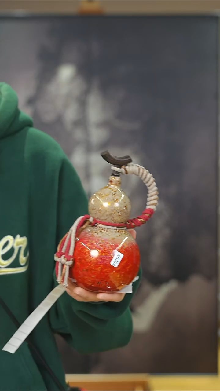 【闪购商品】XG264漆艺酒葫芦不包手串及旋转底座