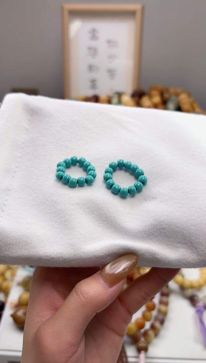 手串菩提根/象牙果蒂芙尼蓝5mm跑环