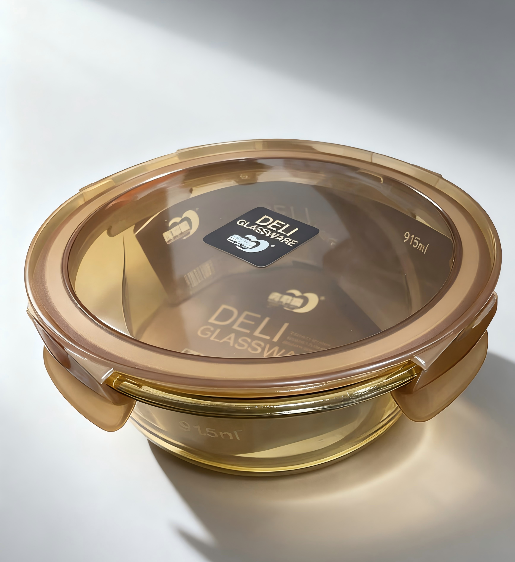 【破损包赔】两只装！青苹果琥珀圆形饭盒保鲜盒耐冷耐热微波炉加热