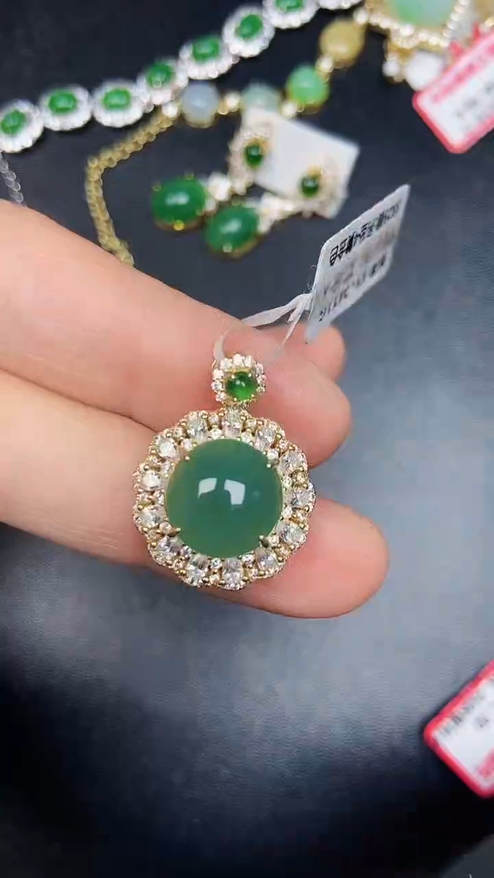 银S925镶嵌戒指翡翠1630