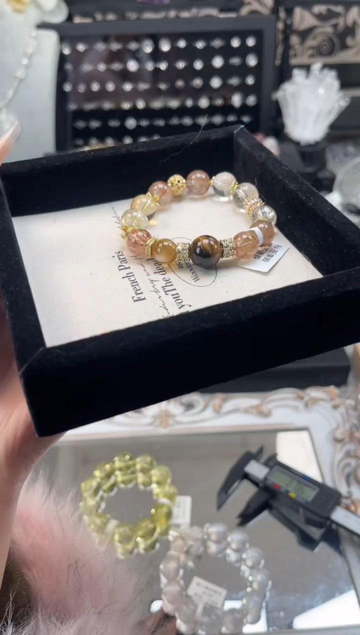 【闪购商品】烟晶手链银S925镶嵌天然水晶 多样性发货