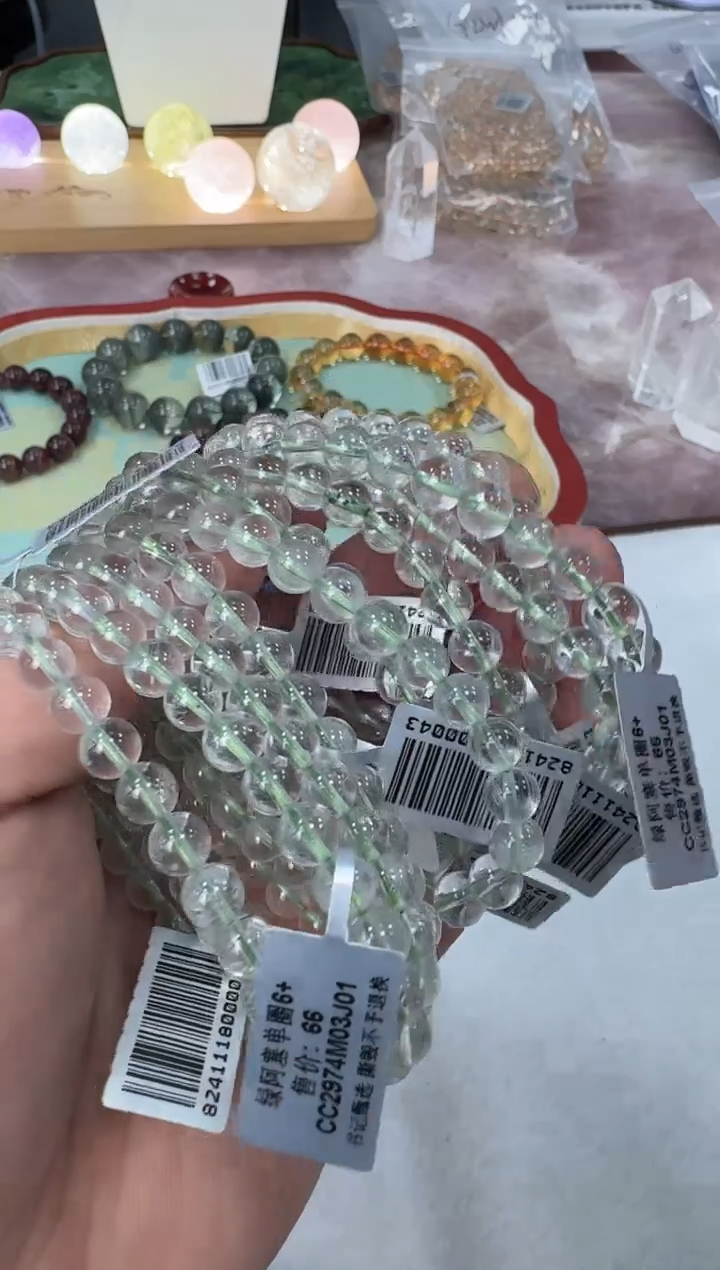 【闪购商品】水晶手链未镶嵌CC2974 约6mm多样性发一件