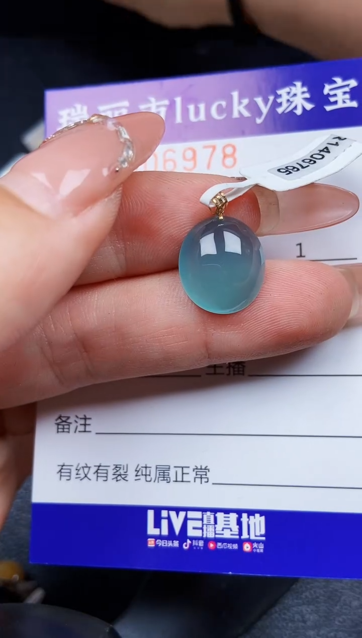 翡翠18K金镶嵌颈饰697818k