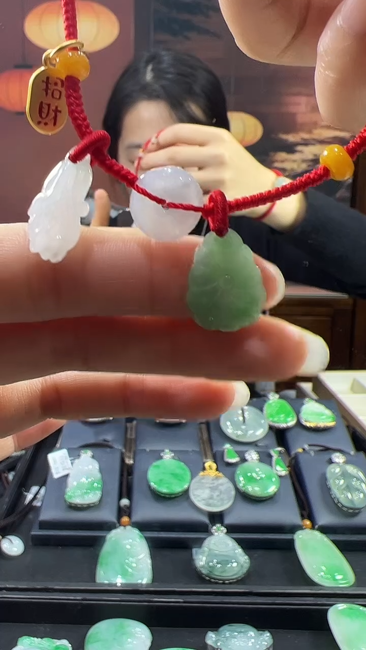 未镶嵌挂件翡翠脚链