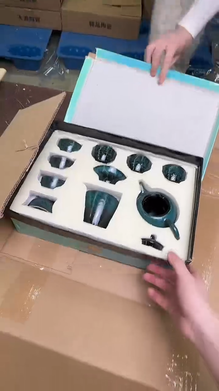 瓷片小强茶具套装