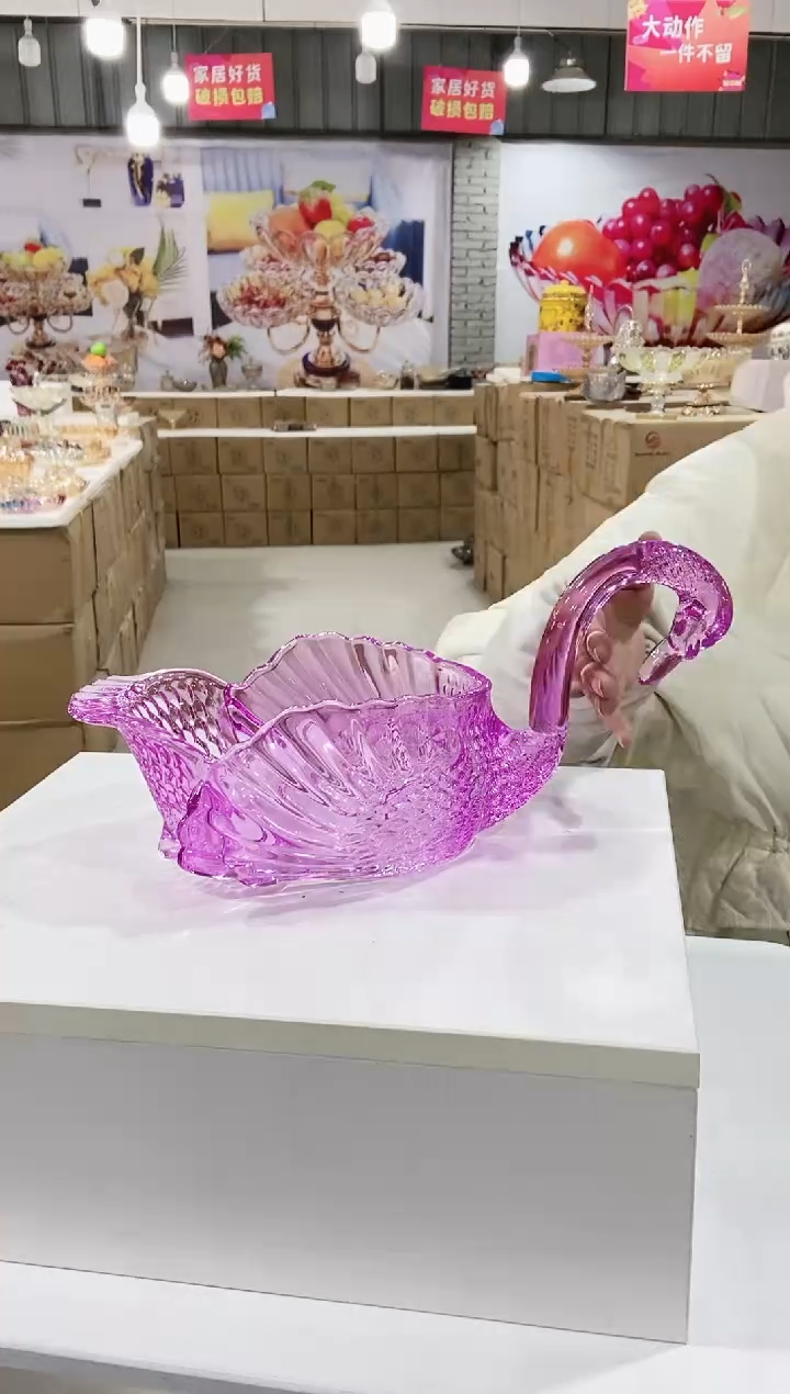 【闪购商品】玻璃紫色天鹅果斗