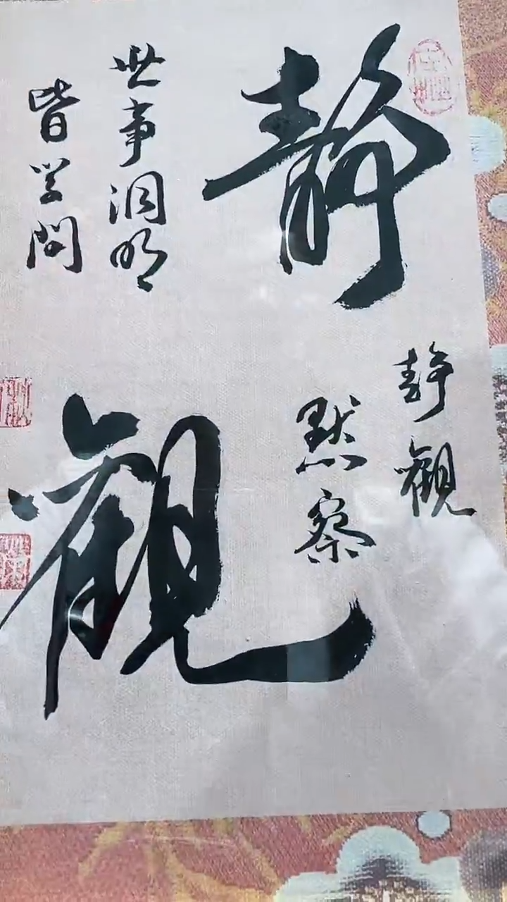书法左老师精品书法<静观>