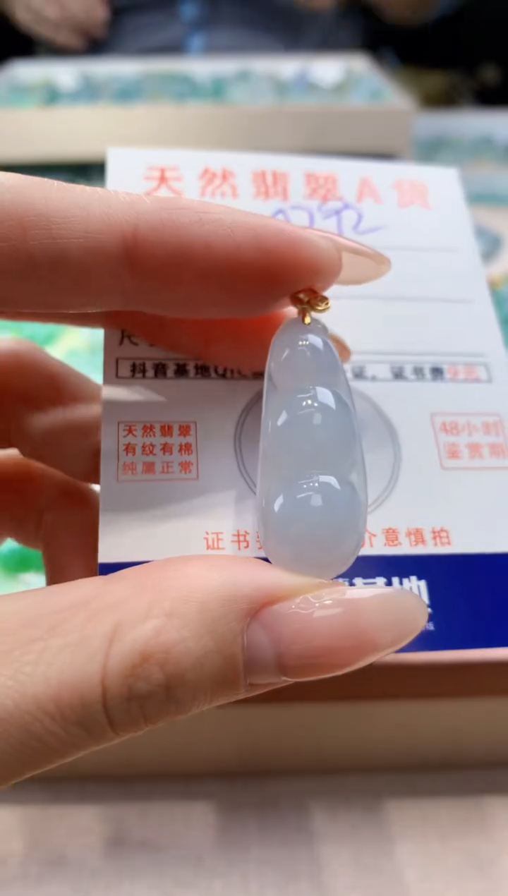 颈饰未镶嵌翡翠天然翡翠挂件 