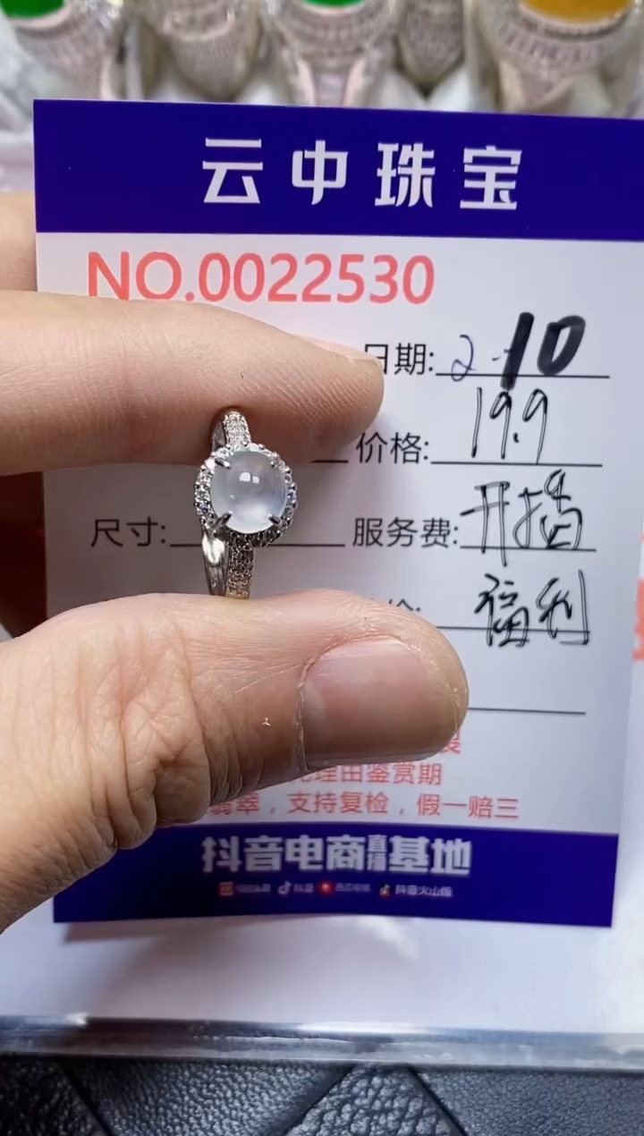【闪购商品】翡翠戒指银S925镶嵌/2530
