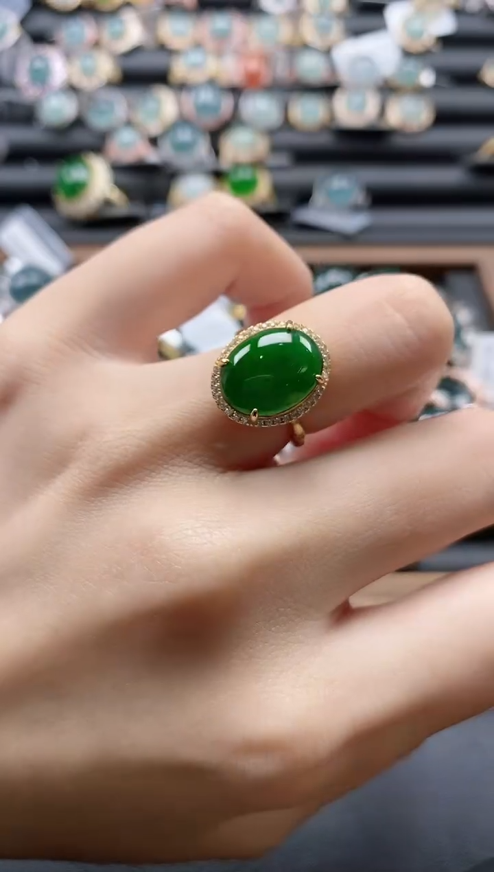 【闪购商品】翡翠戒指银S925镶嵌51151