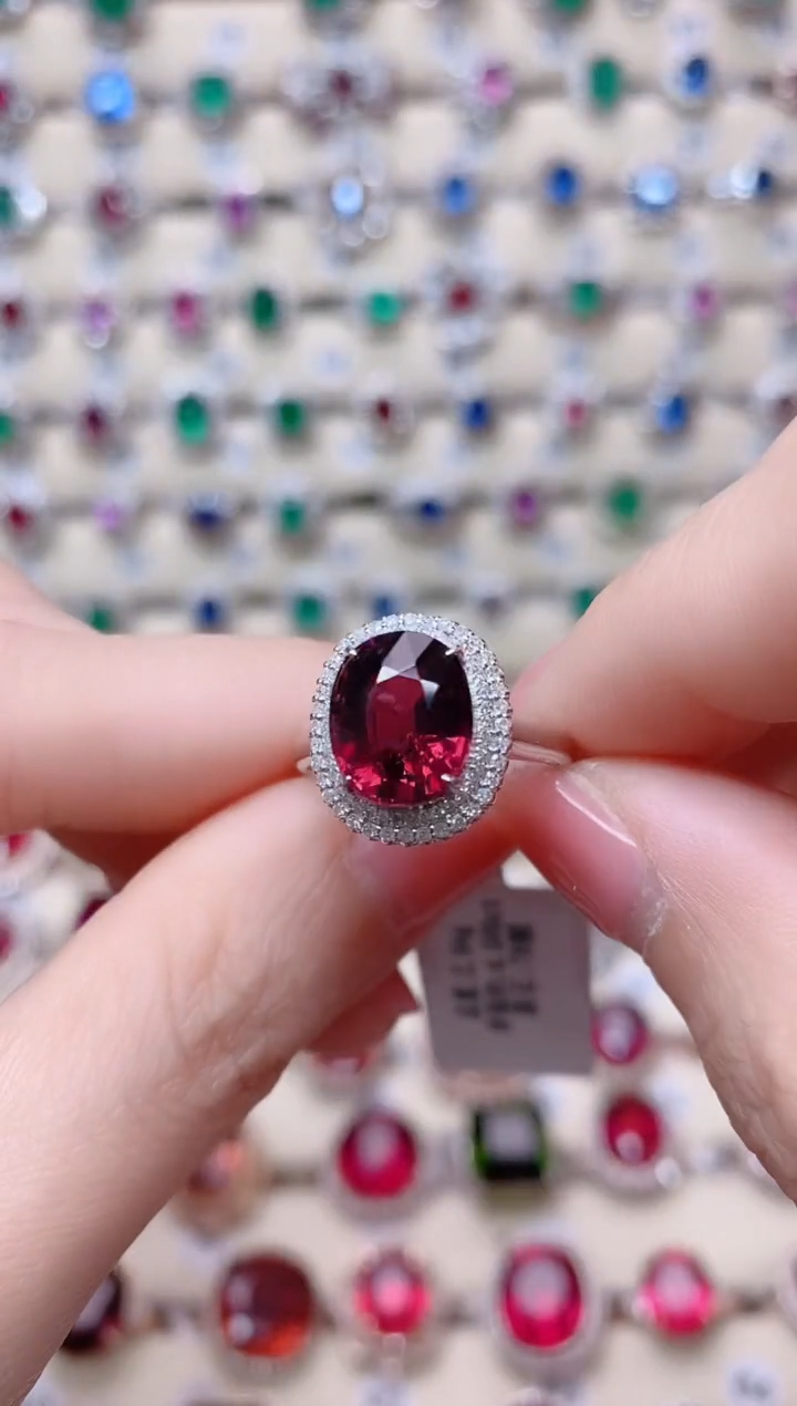 【闪购商品】碧玺18K金戒指18K金镶嵌1