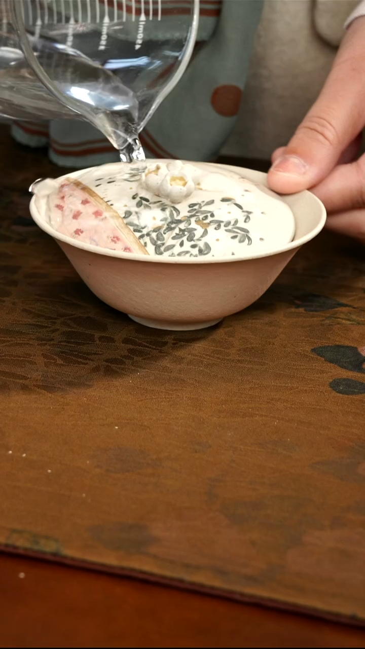 茶壶紫砂白泥花花滴子盖碗