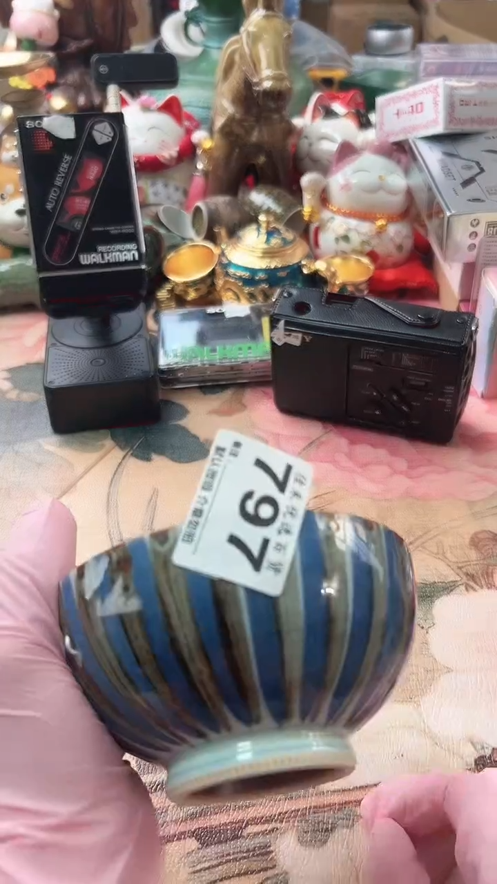 手工艺品琉璃ಇ****࿐釉上彩  白色条纹