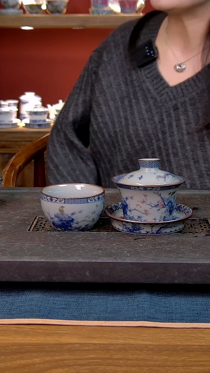简装家用款2件套 老陶泥开片纹陶瓷茶具