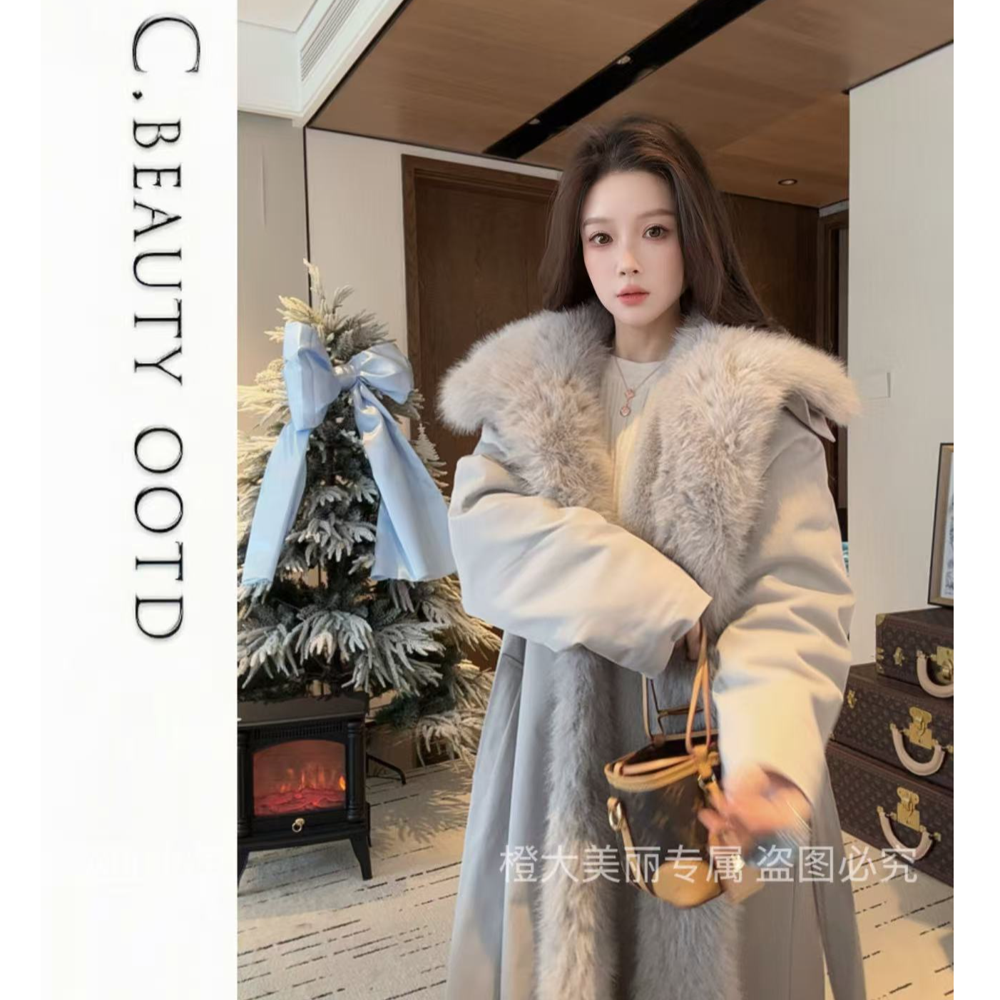 2025新款时尚百搭设计师款毛毛外套-2661