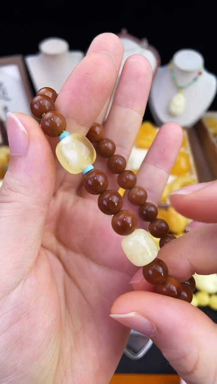 琥珀未镶嵌珠宝奇石柒月