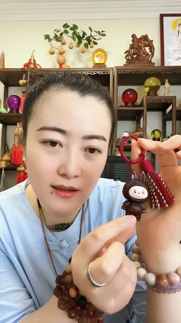 小叶精灵拉布布挂件 流苏挂绳钥匙扣包包挂件