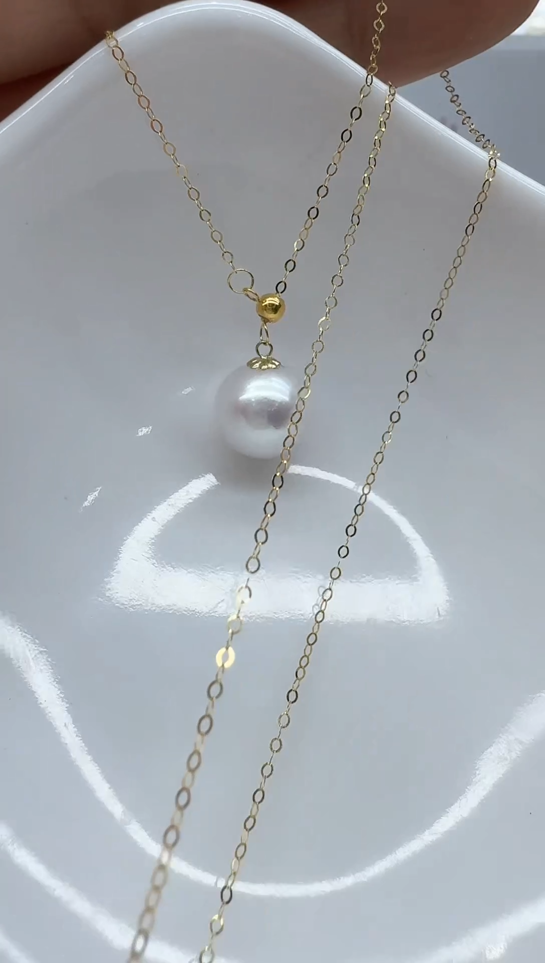 【闪购商品】淡水珍珠颈饰18K金镶嵌清货