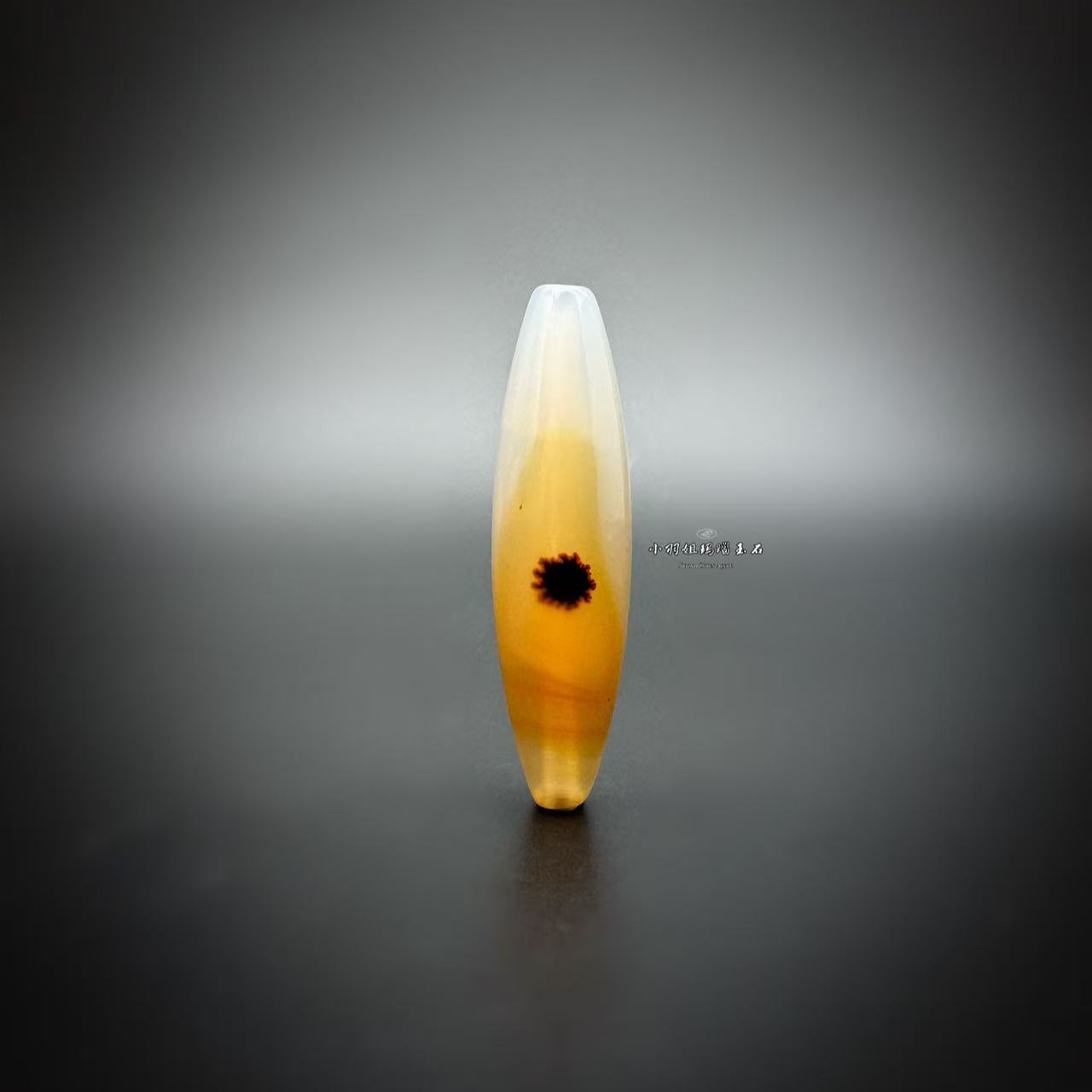 天然玛瑙草花一眼勒子 尺寸 49.3*13.3